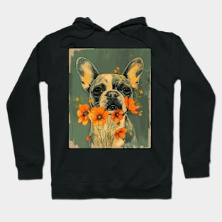 French Bulldog  Flowers Photo Art Design For Dog Onwer Hoodie